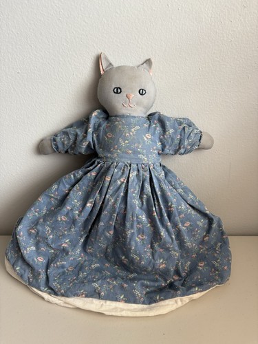 Cat Cloth Ragdoll Topsy Turvey Double Sided Doll Blue Dress White Dress - Picture 7 of 20