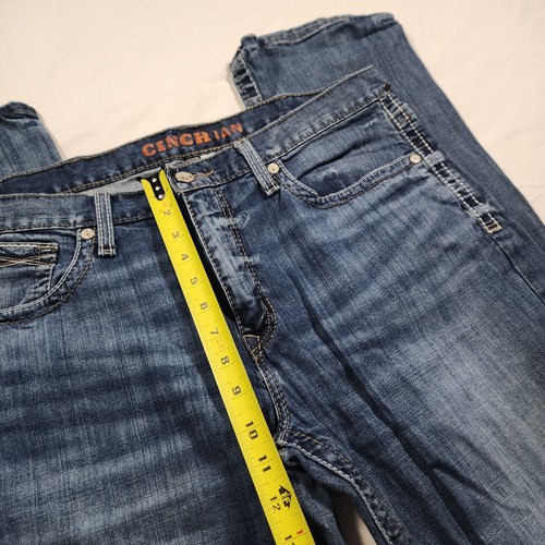 Cinch Jeans Men’s 36x36 Ian Bootcut Denim Western Dark Wash Wisker Fade MB52336 - Picture 3 of 13