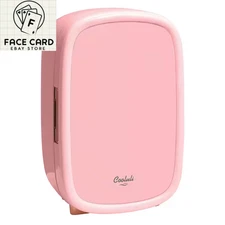 Beauty 0.42 Cu. Ft. Retro Mini Fridge in Pink without Freezer