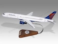 Boeing 757-200 Delta Airlines Desk Wood Airplane New Model Small Scale 1/130