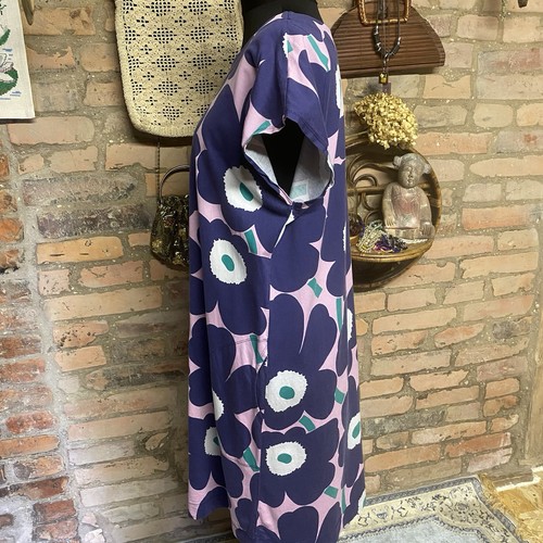 Marimekko Unikko Huikea Women Dress 3XL Pink/Purple Flower 100% Cotton - Bild 6 von 20