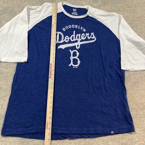 Cooperstown Majestic Brooklyn Dodgers 3/4 Sleeve #42 Jackie Robinson T-shirt 2XL - Picture 4 of 6