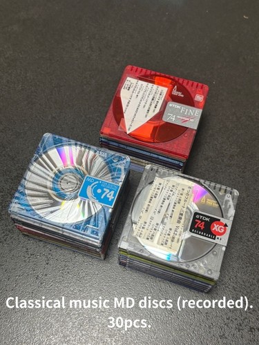 Mini disque MD d'occasion enregistré sans étui vrac 10/20/30/50/100 lot au choix Sony TDK etc - Photo 19/22
