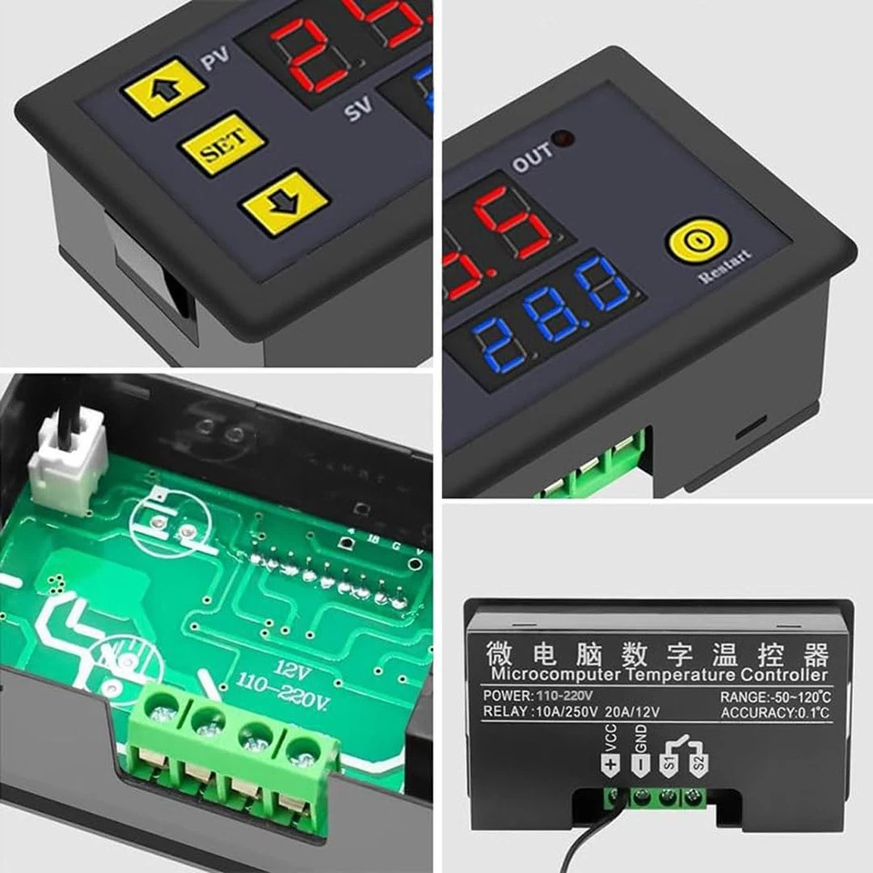 Effizienter 3 Stück Digitaler Temperaturschalter W3230 mit Edelstahlsensor - Image 4 of 4