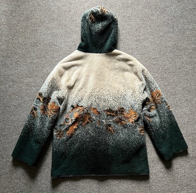 ジャケット・アウター vintage lace hoodie jacket Vintage 90s White Stag Fall Leaf Pattern Hooded Fleece Fur