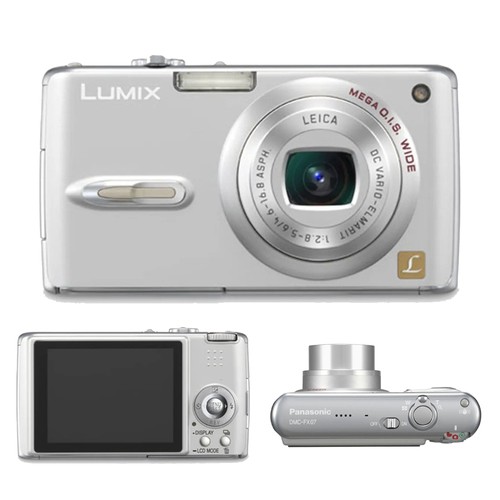Panasonic Lumix DMC-FX07 Digitalkamera 7,2MP 3,6-facher optischer Zoom, Silber - Picture 1 of 11