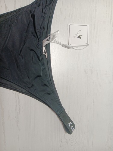 Kamoni Womens High Rise Bikini Swim Bottom Size XL Black NWT - Picture 3 of 11