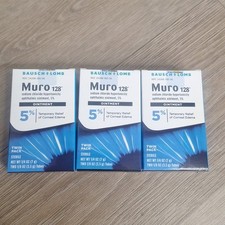 3 - Twin Packs Bausch & Lomb Muro 128 Sodium Chloride Ointment 5% Exp 1/26 New