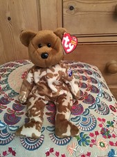 2003 TY Beanie Baby Hero Australian Flag Australia Teddy Bear Soft Plush Toy 8"