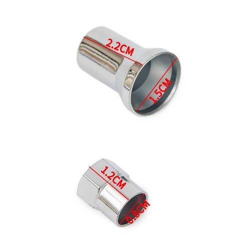 TR413 24*Chrome Car Truck Rim Hole Tire Valve Stem Hex Cap W/ Sleeve Covers - Picture 3 of 18