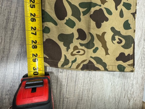 VTG Med 32x30 Frogskin Duck Spot Camo Adj Waist Hunting Pants Cotton Black Sheep - Picture 15 of 15