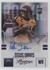 2015 Prestige Extra Points Purple Signatures /100 Titus Davis Rookie Auto RC