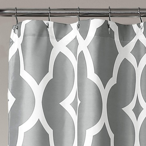 , 72" x 72", Gray Connor Geo Shower Curtain - Picture 2 of 5
