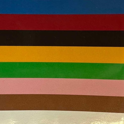 Croquet Mallet Multi-Coloured Sticker Labels - Picture 1 of 2