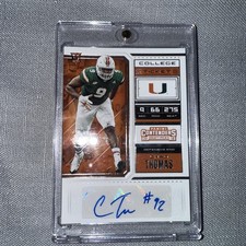 2018 Contenders Draft #195 Chad Thomas Miami Browns Rookie Auto 