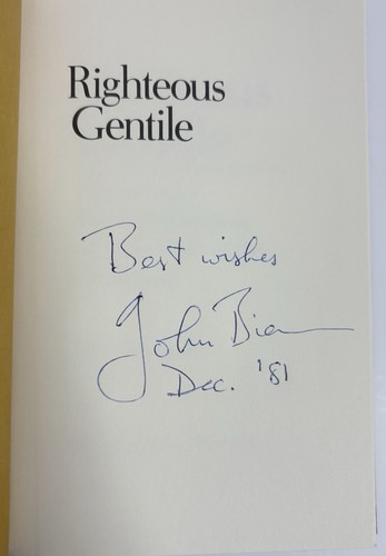 John Bierman: Righteous Gentile 1st Edition HC/ DJ Signed by The Author - Bild 4 von 5