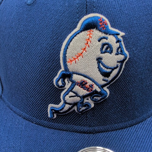 47 Marca Ala Plana Mascota Logo New York Mets MLB Sure Shot Azul Snapback Gorra Gorra - Imagen 7 de 16