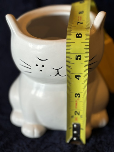 Kitty Cat Planter, Adorable! White, New (without tag), 6" tall - Picture 4 of 9