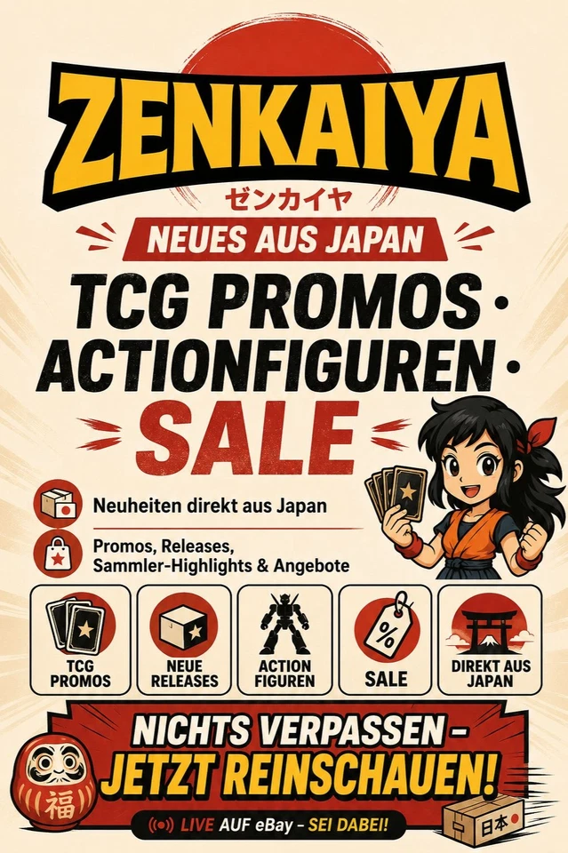Prime Time ZENKAIYA TCG- & Actionfiguren-Abend Neuheiten aus Japan