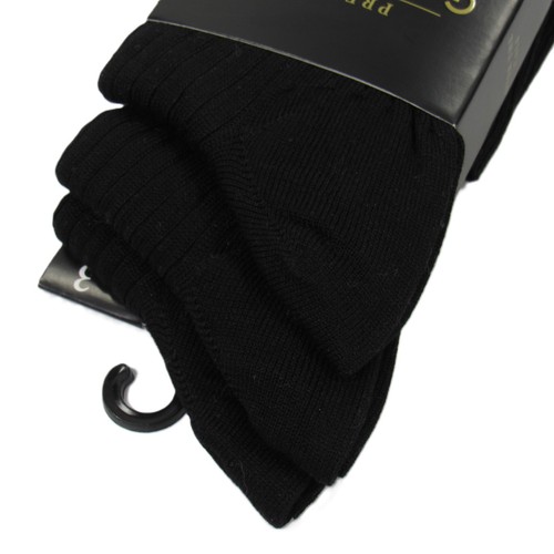 Gold Toe Premier Men's OTC Ribbed Dress Socks Over-the-Calf 3 Pair Black OS - Picture 5 of 5