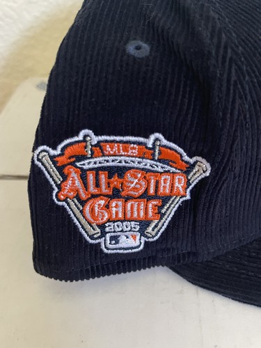 Detroit Tigers-New Era Hat Club Fitted Hat-Size 7 5/8-Blue Corduroy 2005 ASG - Picture 2 of 3