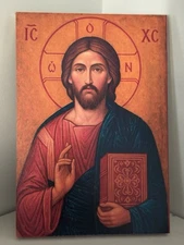 Wooden Icon of Jesus Christ