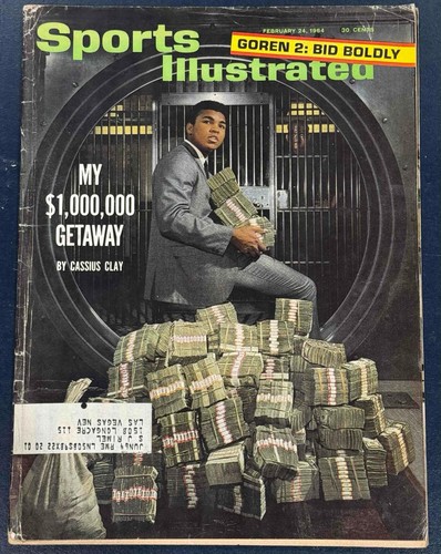 1964 SPORT ILLUSTRIERTE ZEITSCHRIFT CASSIUS CLAY MUHAMMAD ALI BOXEN BARGELD GETAWAY - Bild 1 von 2