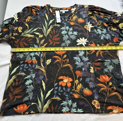 Chicos Touch of Cool Trails Front Seam Top Knit Primordial Forest Neu Neu mit Etikett - Bild 6 von 7