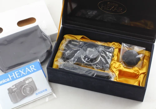 [ MINT++ in Box ]  Konica Hexar AF Black 35mm Rangefinder Film Camera From JAPAN