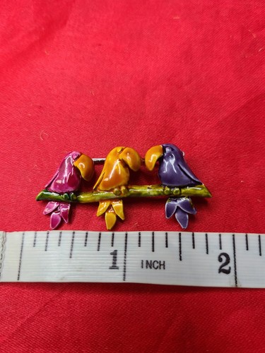 Hand Crafted Colorful Marbled Tagua Nut STRETCH Bracelet & Enamel Toucan Pin Red - Picture 12 of 14