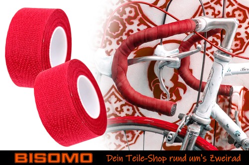 2x Cinta de manillar de bicicleta roja 2x260cm textil resistente autoadhesiva MTB bicicleta de carretera bicicleta eléctrica - Imagen 1 de 8