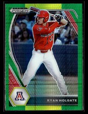 2021 Panini Prizm Draft Picks Ryan Holgate Hyper Green & Yellow Prizm Card