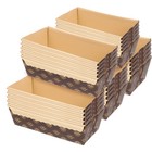  25 Pcs Rectangular Tray Food Packaging Kuchen Papierfach Backform Loaf Pan