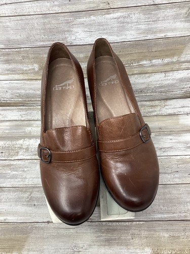 Dansko Damen Rosalie Braun Leder Blockabsatz Slipper Schuhe Größe EU 40 / 10 US - Bild 6 von 8