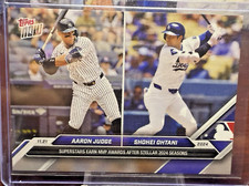 2024 Topps Now Aaron Judge & Shohei Ohtani MVP Awards #OS-JO 50/50 Dodgers
