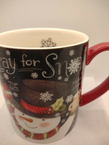 Snowman Hooray For Snow Mug. Art Deco Print Mug.B167 - Picture 10 of 12