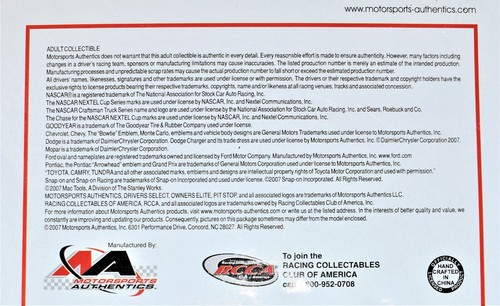 Chevy Monte Carlo 2007 1/24 #8 Dale Earnhardt Jr. Sharpie Budweiser Ltd. Ed. NIB - Picture 10 of 10