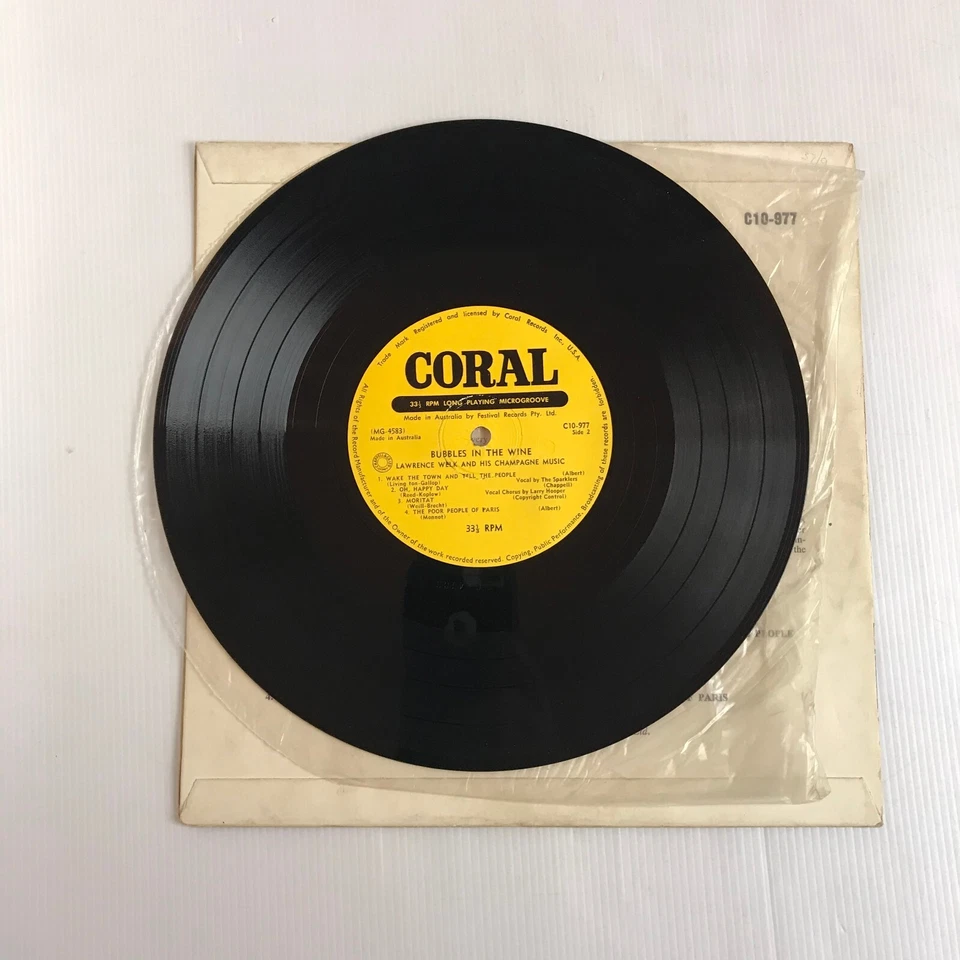 Bubbles in the Wine Lawrence Welk and his Champagne Music Vinyl Record - Image 3 of 4