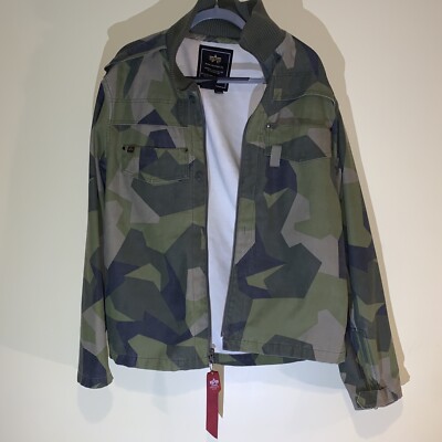 ジャケット・アウター ALPHA INDUSTRIES INC,cotton army jacket Alpha Industries Military Jacket Cotton Camouflage Made in