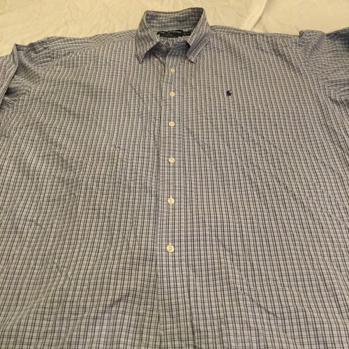 Ralph Lauren Herrenhemd Größe XXL blau kariert gebraucht, in einwandfreiem Zustand kostenloser Versand - Bild 2 von 6