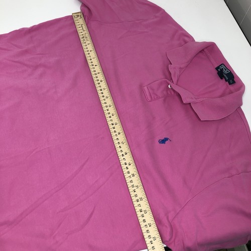 Polo Ralph Lauren Classic Fit Size XL Pink Blue  Pony Short Sleeve Shirt Cotton - Picture 11 of 11
