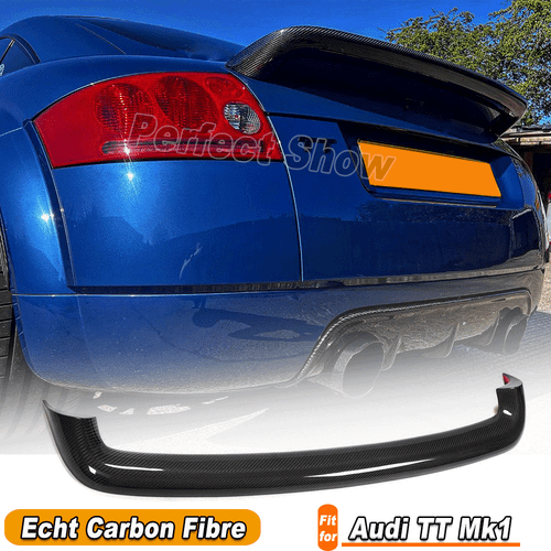 Passt für Audi TT MK1 8N 1998-2006 Carbon Spoilerlippe Heckspoiler Flügel Lippe - Bild 1 von 14