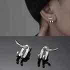 Men Women Fashion Earrings Stainless Steel Hip Hop Punk Style Ear Studs Sliver