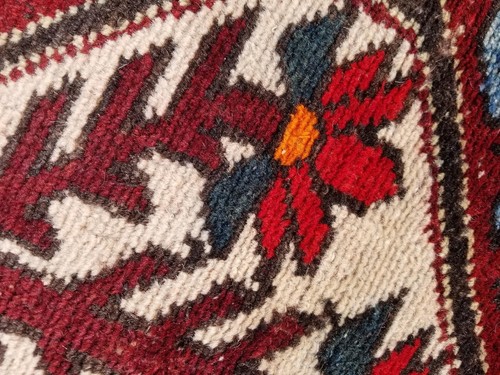 Tappeto vintage tradizionale fatto a mano lana orientale multicolore 149x99 cm - Foto 8 di 15