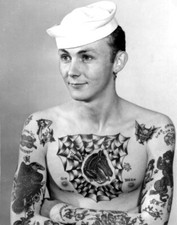 Vintage Tattoo Image 14 x 11" Photo Print