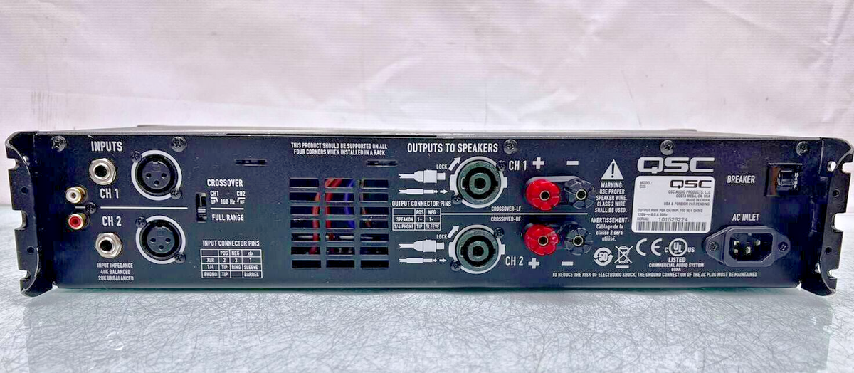 QSC GX5 700 Watts 4 Ohms 2 Channel Power Amplifier Tested
