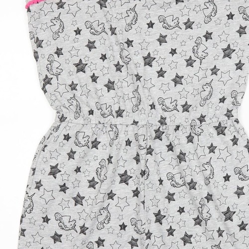 Matalan Girls Grey Cotton Blend Playsuit One-Piece Size 13 Years Unicorns - Picture 11 of 12