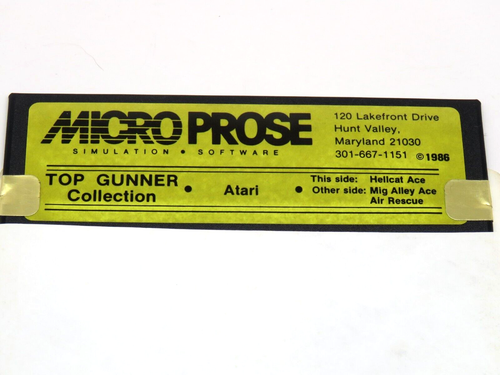 TOP GUNNER COLLECTION (Atari 400/600/800/1200/XL/XE, 1986) (Disk & Manual) - Picture 6 of 10