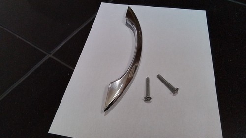Vintage Chrome Cabinet Door Handle 9" Washington Line Model 1340 Grip Pull