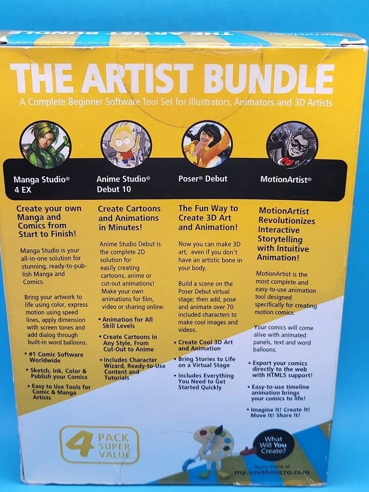 The Artist Bundle 4 Pack Super Value Complete Software Tool Set Mac & Windows 8 - Image 2 of 2